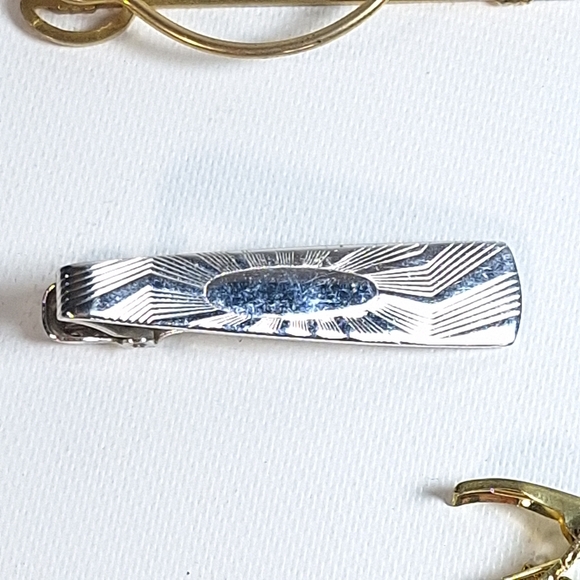Vintage Lot 5 Assorted Tie Clips Pins - Picture 4 of 9